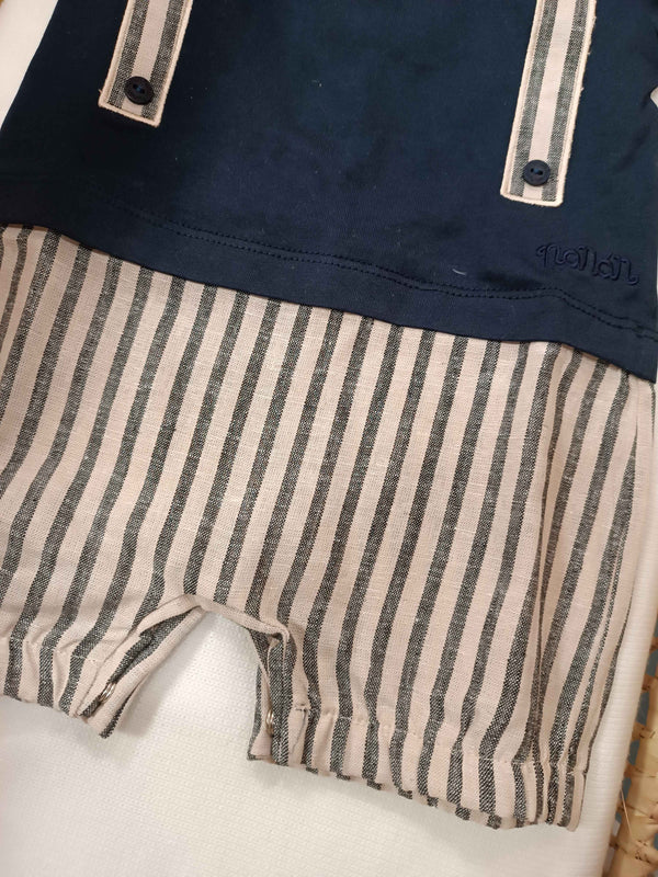 NANAN PAGLIACCETTO BLUE E BEIGE CON PAPILLON