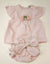 MARLù EK1817 BLUSA+CULOTTE LINO 100% VANIGLIA ROSA PESCO VERDE OLIVA