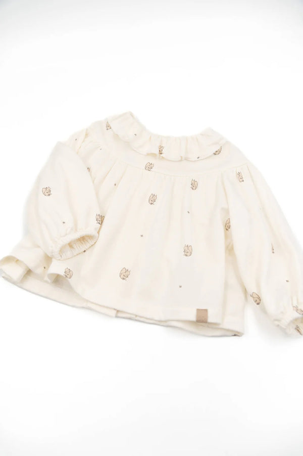 BAMBOOM Camicia con colletto ampia - PRINT SQUIRREL 344