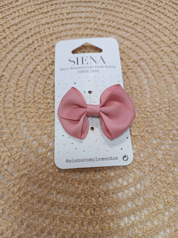 SIENA PINZA CON DOPPIO FIOCCO GROS GRAIN ROSA CIPOLLA