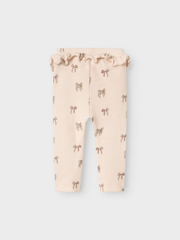 LIL ATELIER LEGGINGS SILVER PEONY/BOW