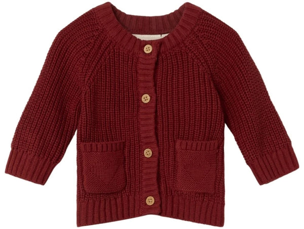LIL ATELIER CARDIGAN spiced apple