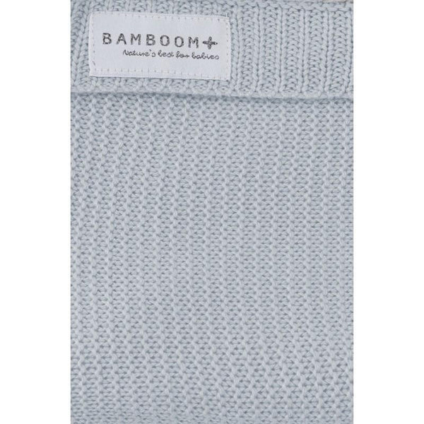 BAMBOOM COPERTA LAVORATA A MAGLIA 75X100 LIGHT BLU TOG 1.5