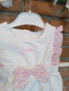 NANAN PAGLIACCETTO BIANCO CON ROUCHES MARGHERITE LILLA