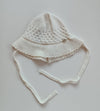 PAZ RODRIGUEZ CAPPELLO COTONE E CASHMERE "PONY" PANNA