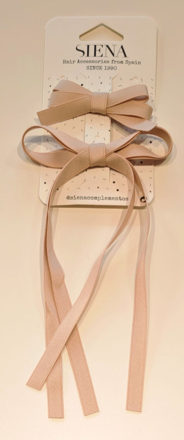 SIENA FERMAGLIO FIOCCO NASTRO BEIGE 6034 2PZ