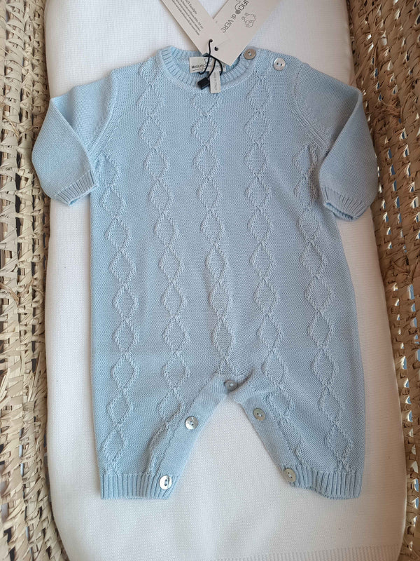 MAGLIFICIO DI VERONA TUTINA LOSANGHE TENCEL EUCALIPTO AZZURRA