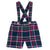 CHICCO PANTALONE BERMUDA TARTAN CON BRETELLE