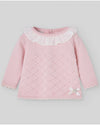 PAZ RODRIGUEZ COMPLETO 100% LANA COLLO ROUCHES ROSA