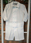 JO MILANO COMPLETO 100% LINO BIANCO CAMICIA+BERMUDA