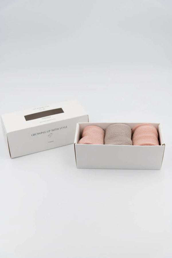 BAMBOOM 3PC in GIFT BOX Calza Antiscivolo - ROSA 04