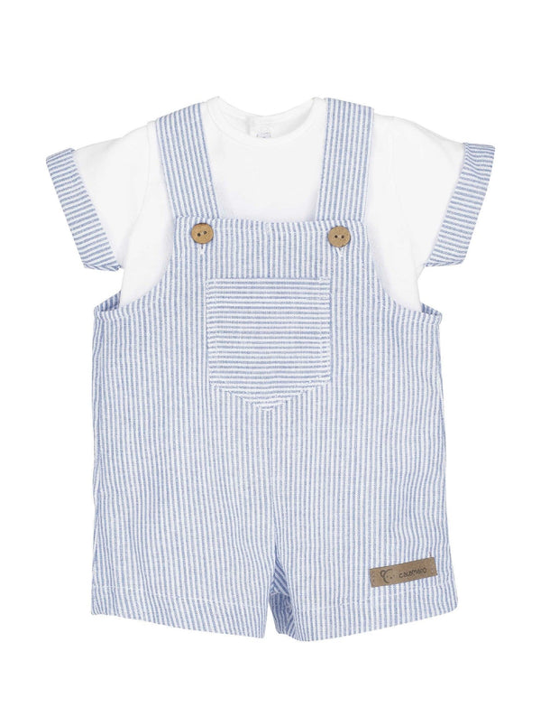 CALAMARO 11315 SALOPETTE A RIGHE +MAGLIA BIANCA