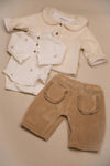 BAMBOOM Pants curderoy ampio - MOCHA SAND 347