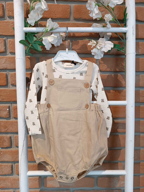 LIL ATELIER PAGLIACCETTO BEIGE LINO