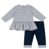 CHICCO COMPLETO T-SHIRT MANICA LUNGA E LEGGINGS BLU