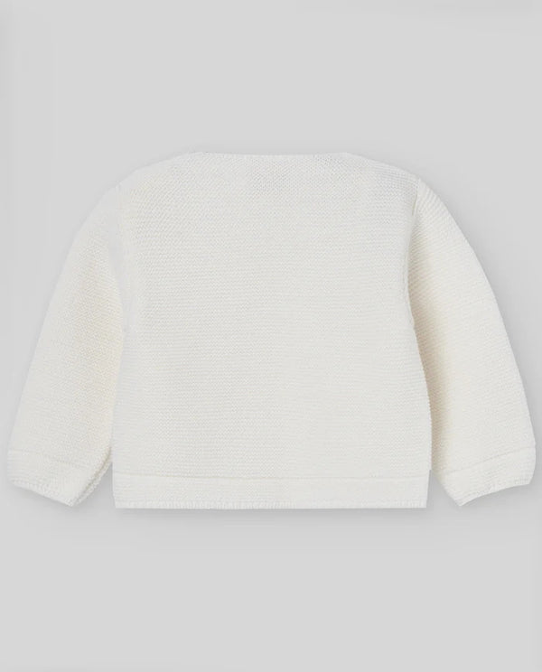 PAZ RODRIGUEZ CARDIGAN IN LANA PANNA "ESENCIAL"