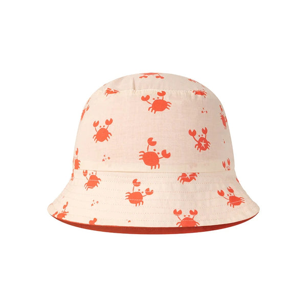 SWIMESSENTIAL Cappello da sole reversibile - Beige/Rosso - Crabby