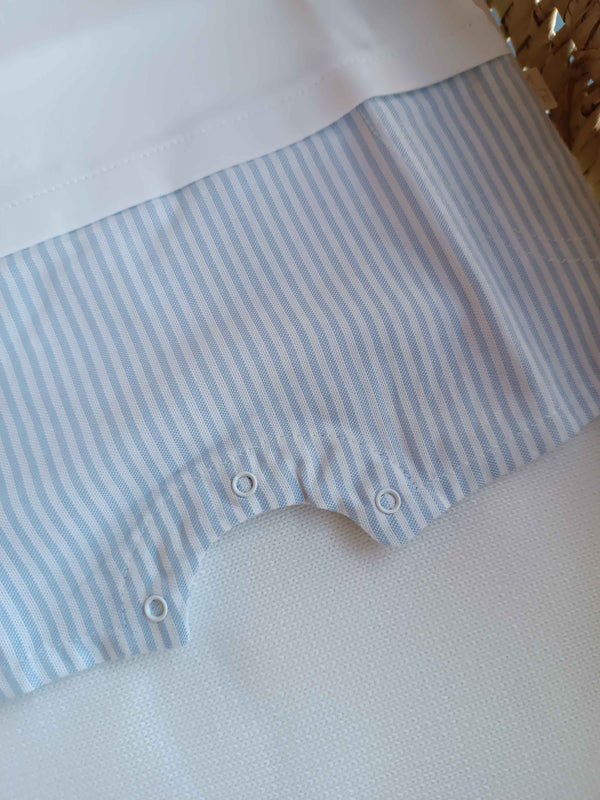 BABYGI PAGLIACCETTO MEZZA MANICA BIANCO E AZZURRO