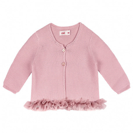 CONDOR CARDIGAN CON TULLE ROSA PALO