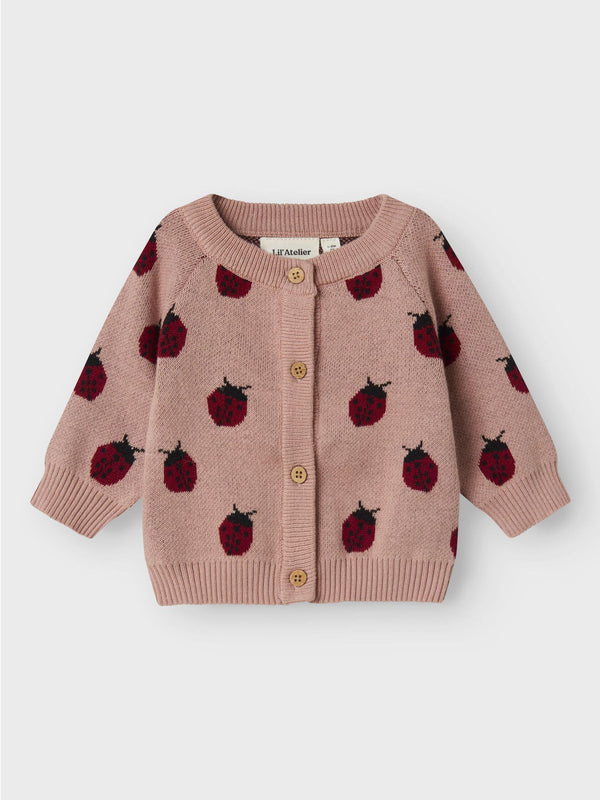 LIL ATELIER CARDIGAN MISTY ROSE