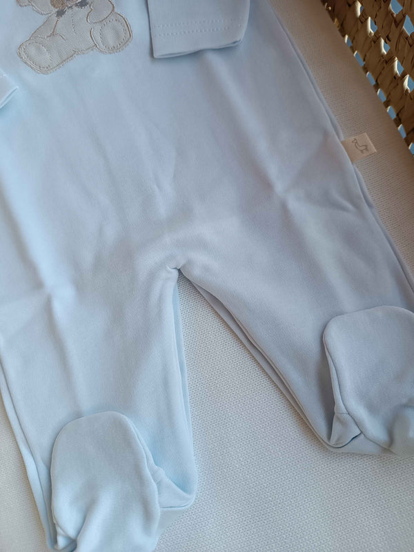 BABYGI TUTINA JERSEY DI COTONE ORSETTO AZZURRA