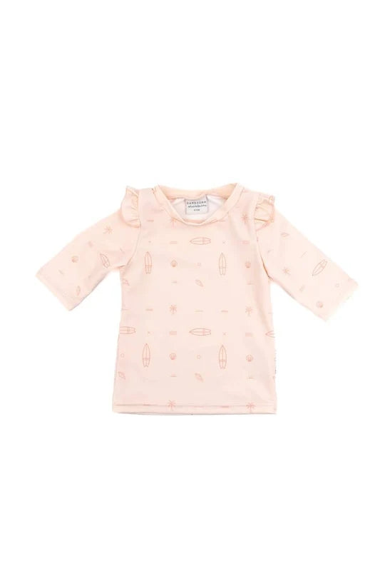 BAMBOOM T-shirt Mare Maniche 3/4 UV50+- Bimba - SURF PRINT GIRL 235