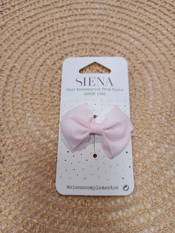 SIENA PINZA CON DOPPIO FIOCCO GROS GRAIN ROSA