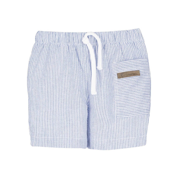 CALAMARO 11317 COMPLETO POLO M/C +PANTALONCINO A RIGHE AZZURRO E BIANCO