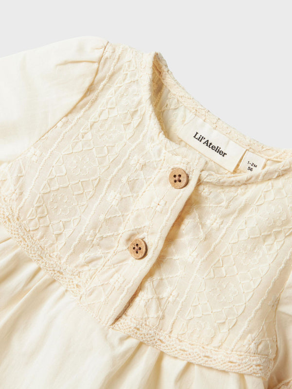 LIL ATELIER CAMICIA CON RICAMO ECRù