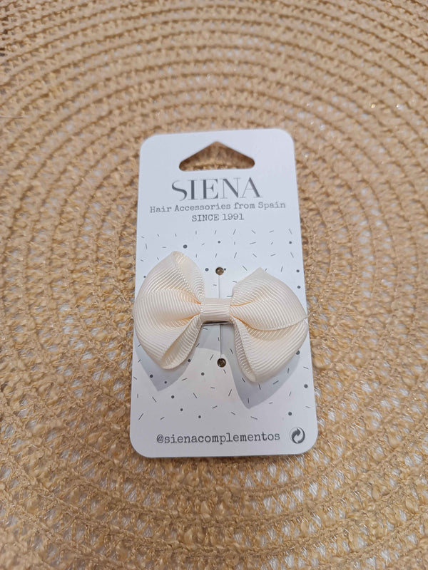 SIENA PINZA CON DOPPIO FIOCCO GROS GRAIN PANNA