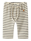 LIL ATELIER PANTALONE A RIGHE PANNA E GRIGIO