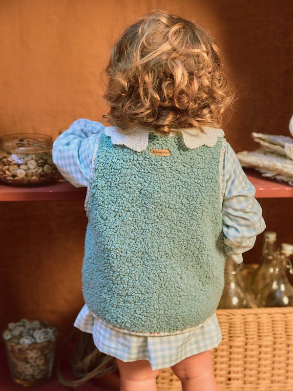 LARANJINHA GILET DI PELLICCIA VERDE I6675J36
