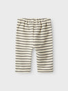 LIL ATELIER PANTALONE A RIGHE PANNA E GRIGIO