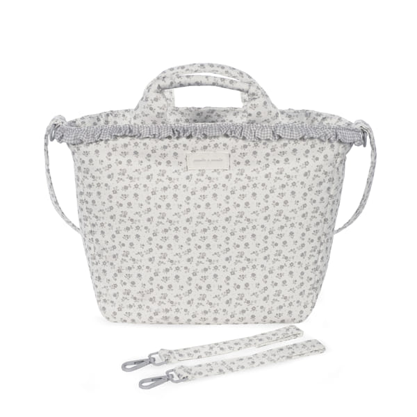 PASITO A PASITO BORSA FASCIATOIO LITTLE BLOOM FLOWERS GREY