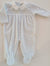 BABYGI TUTINA CINIGLIA AZZURRA E PUNTO SMOCK BIANCO/AZZURRO