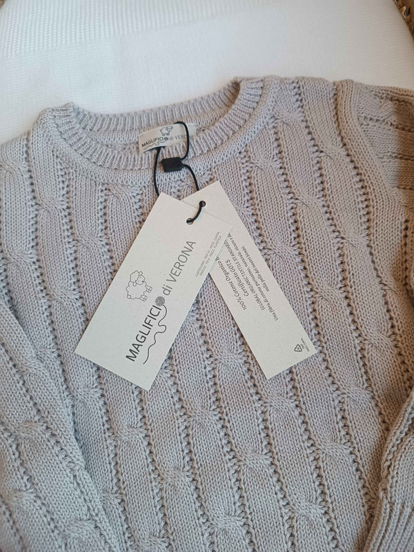 MAGLIFICIO DI VERONA MAGLIA TRECCE TORTORA
