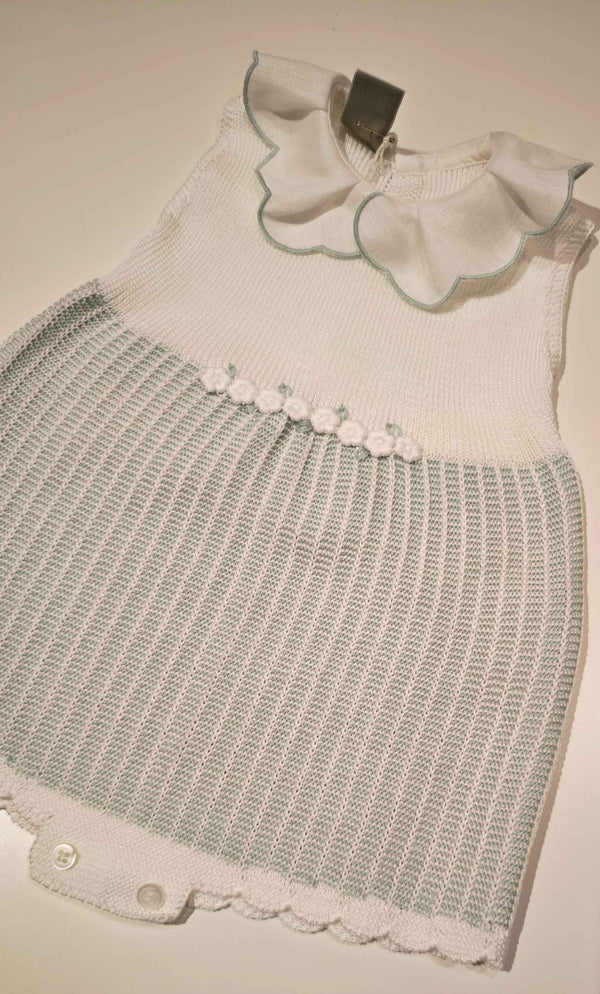 MARLù EK2422 PAGLIACCETTO FILO BIANCO VERDE SALVIA