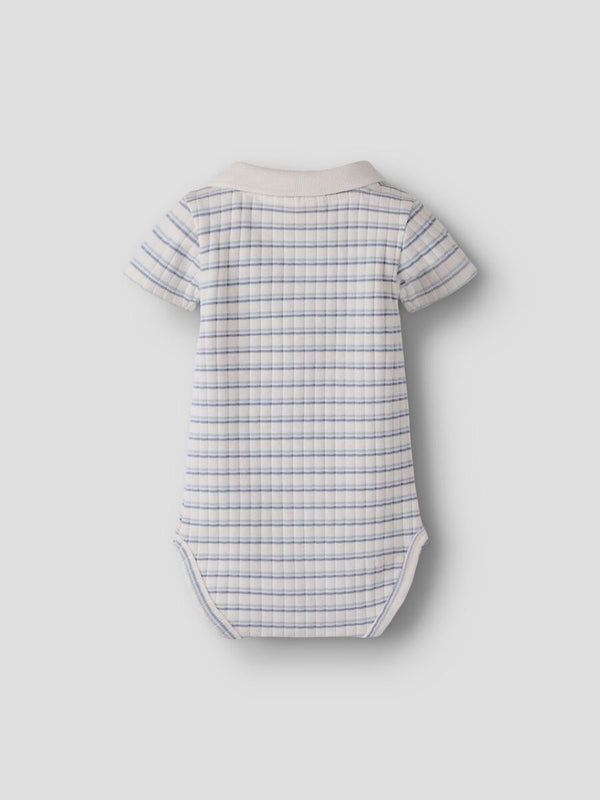 LIL ATELIER BODY COLLO POLO COCONUT MILK/DUSTY BLUE