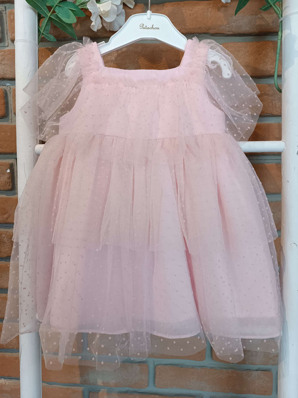 PATACHOU ABITO IN TULLE ROSA