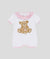 LE BEBè LBG6318 PAGLIACCETTO FILO NEONATA ORSETTO BIANCO-ROSA