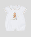 LE BEBè LBB5288 PAGLIACCETTO NEONATO BIANCO-AZZURRO