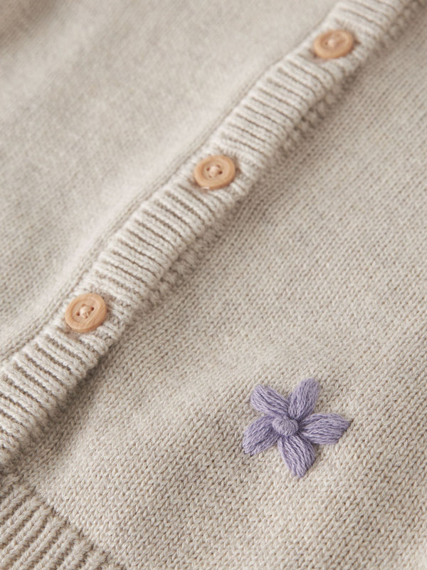 NAME IT CARDIGAN RICAMATO PEYOTE MELANGE