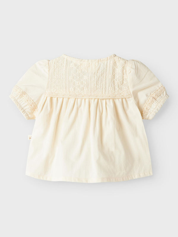 LIL ATELIER CAMICIA CON RICAMO ECRù