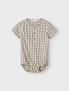 LIL ATELIER PAGLIACCETTO CAMICIA VICHY GRIGIO
