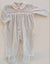 BABYGI TUTINA CINIGLIA GRIGIO PERLA E PUNTO SMOCK BIANCO/ROSA