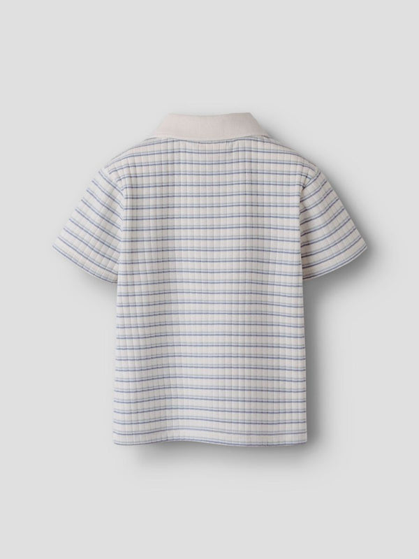 LIL ATELIER POLO M/M COCONUT MILK/ DUSTY BLUE