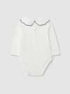 LARANJINHA BODY CON COLLETTO RICAMATO blu marino I6684M35
