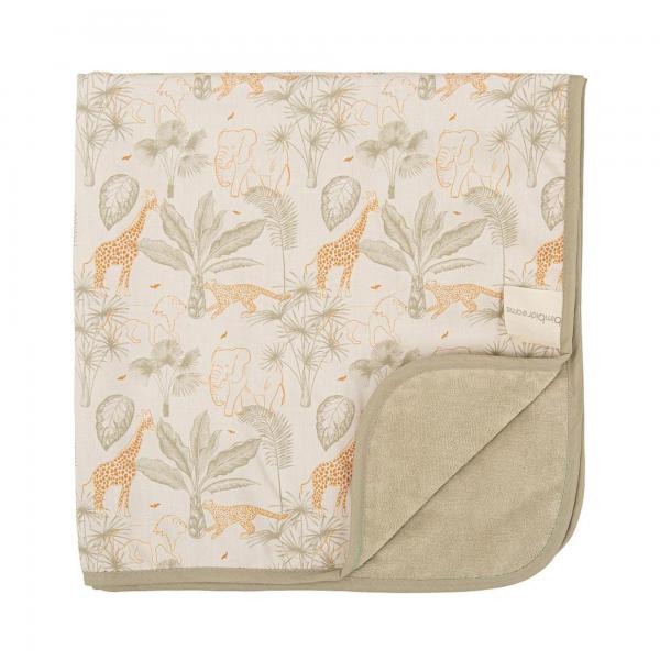 COPERTINA CLINICA 75X75 REVERSIBILE BEIGE E FANTASIA SAVANA