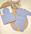 LALALù SET COMPLETO COPERTA+COMPLETO+CAPPELLINO CIELO SETL1Q