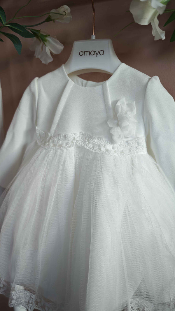 AMAYA ABITO BATTESIMALE TULLE E PIZZO 621158